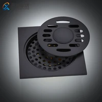 special floor drain for washing machine anti odor black brass square trap waste grate round cover strainer drains home accessory