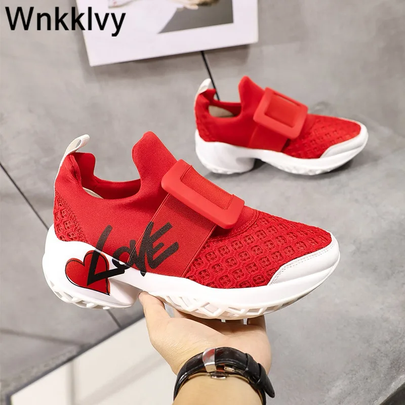 

Small white shoes thick bottom single shoes rhinestone square buckle casual shoes embroidery flowers height increasing sneakers