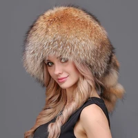 womens fur hats real raccoon fur hat russian winter warm women soft caps hats pilot cap