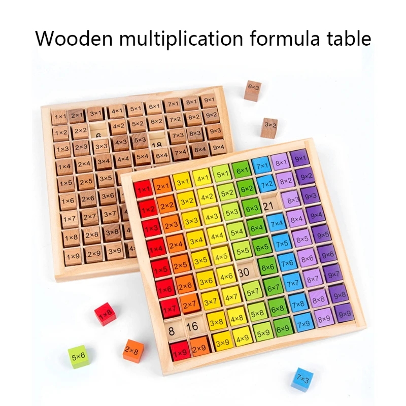 

Монтессори Развивающие деревянные игрушки для детей Таблица умножения до 99 для детей Математика Арифметика учебных пособий