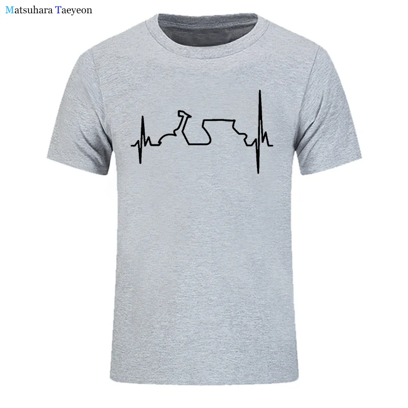 

Tshirt Men Motorcycle Heartbeat TShirt Men Casual Harajuku T Shirt for Men Hip Hop Streetwear O-Neck Cotton Short Sleeve T Shirt