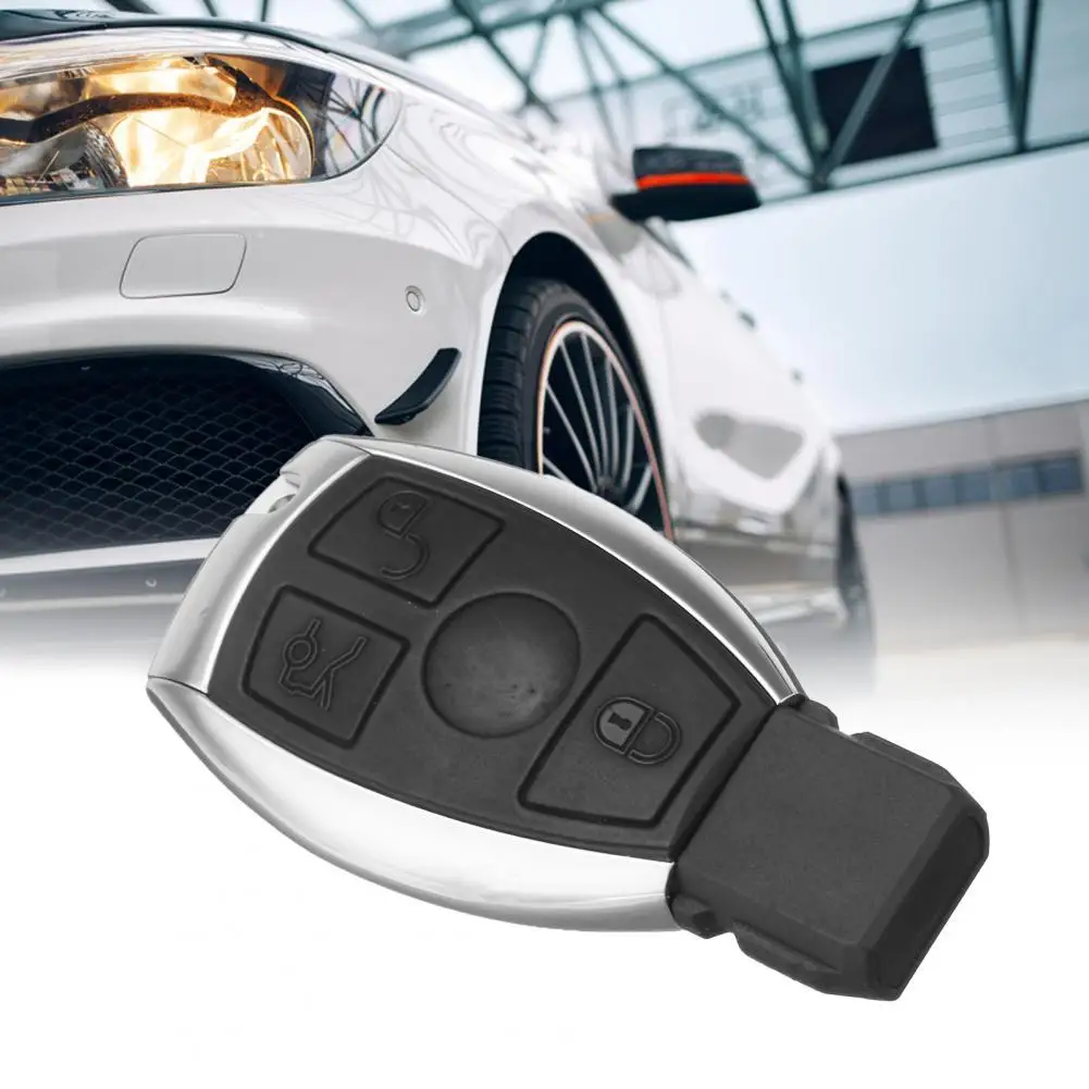 

80% Hot Sell Remote Key Case 3 Buttons Dust-proof Metal ABS Shell Car Key Case for Mercedes-Benz