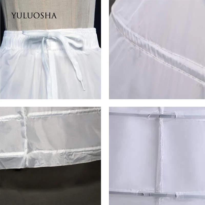 YULUOSHA Женская кринолин подъюбник А силуэта 6 обруч юбка комбинации длинная Нижняя