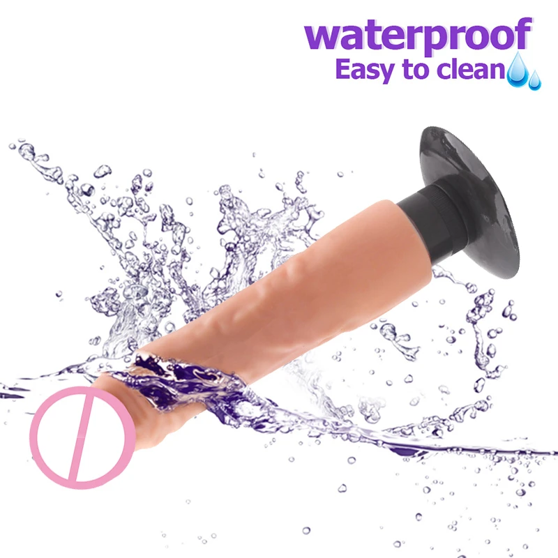 Огромный фаллоимитатор с сильной присоской реалистичный вибратор клиторальный