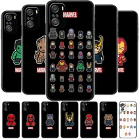 kawaii marvel cute for xiaomi redmi note 10s 10 9t 9s 9 8t 8 7s 7 6 5a 5 pro max soft black phone case