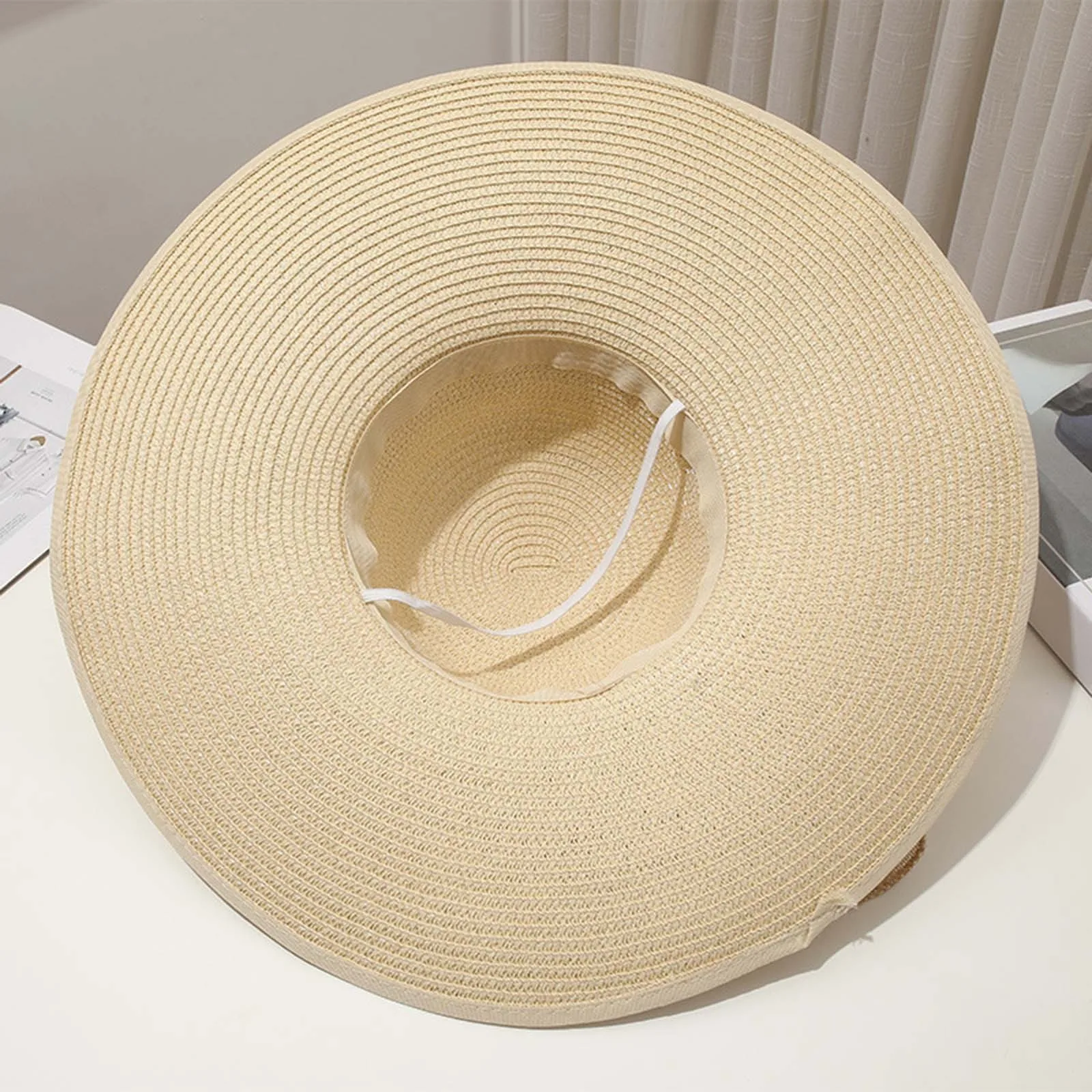 

Simple Foldable Wide Brim Floppy Straw Hat Sun Hat Beach Women Summer Hat Uv Protect Travel Cap Lady Cap Female #T1P