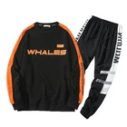 Мужской спортивный костюм, Повседневный хлопковый спортивный костюм из 2 предметов