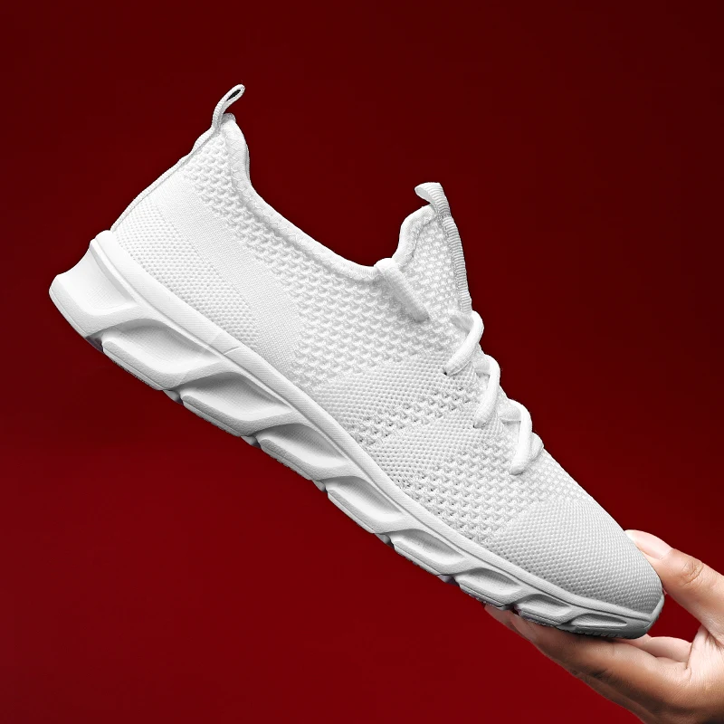 Кроссовки мужские легкие для бега удобная дышащая сетчатая спортивная обувь