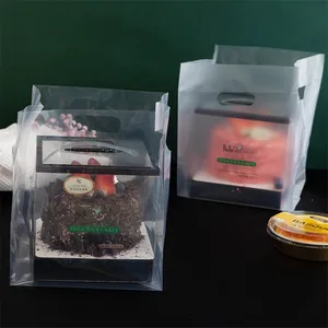 Прозрачная пластиковая подставка для выпечки, 50 шт., матовая портативная упаковка для торта, пиццы, хлеба, десерта, еды, мешки на вынос, 46810 дюйма