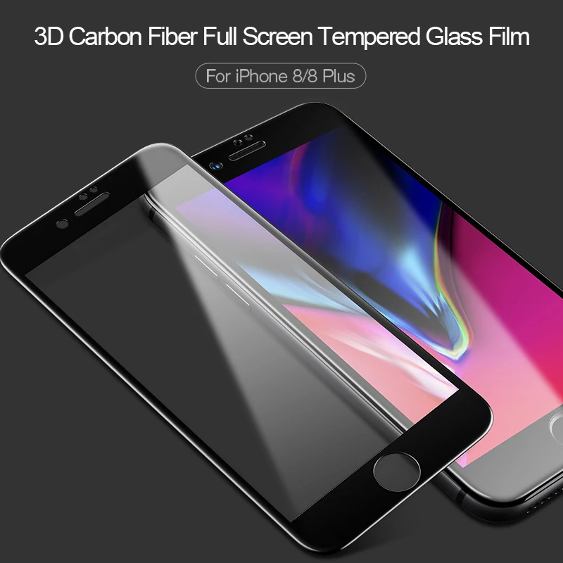 USAMS 0 3 мм 9H углеродное волокно 3D закаленное стекло для iPhone 6/6 s/6 plus/6 s plus Защитная