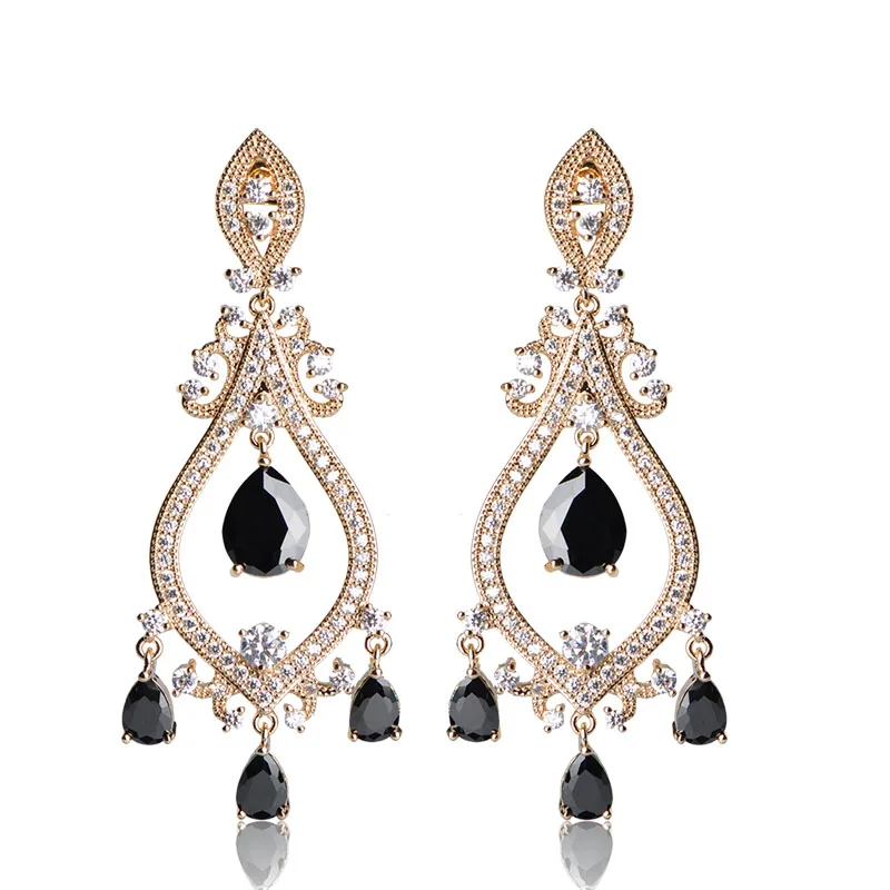 Женские серьги-подвески meselected свадебные серьги золотого цвета зеленые стразы