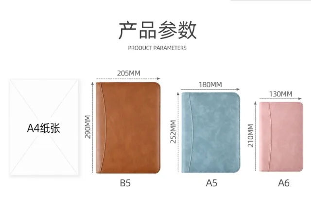 Сумка кошелек Filofax a6/a5/b5 на молнии многофункциональный складной органайзер в