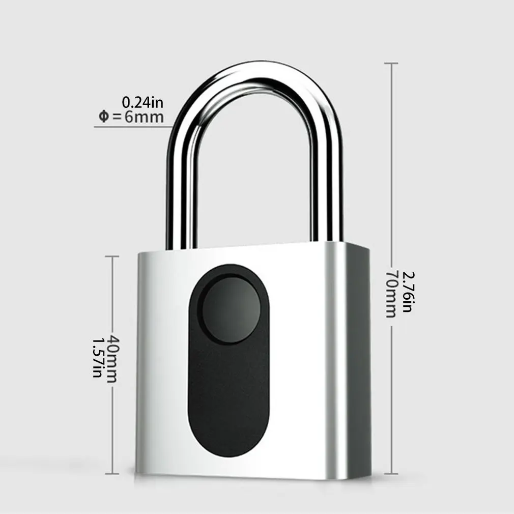 

Smart Fingerprint Padlock Gym Lock Student Dormitory Anti-theft Lock Gym Warehouse Fingerprint Padlock
