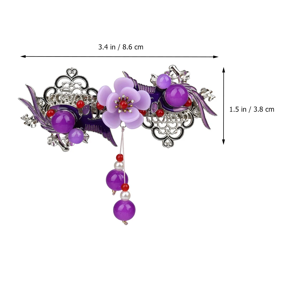 Ретро Стразы Цветочная заколка для волос с подвеской спины | Красота и здоровье