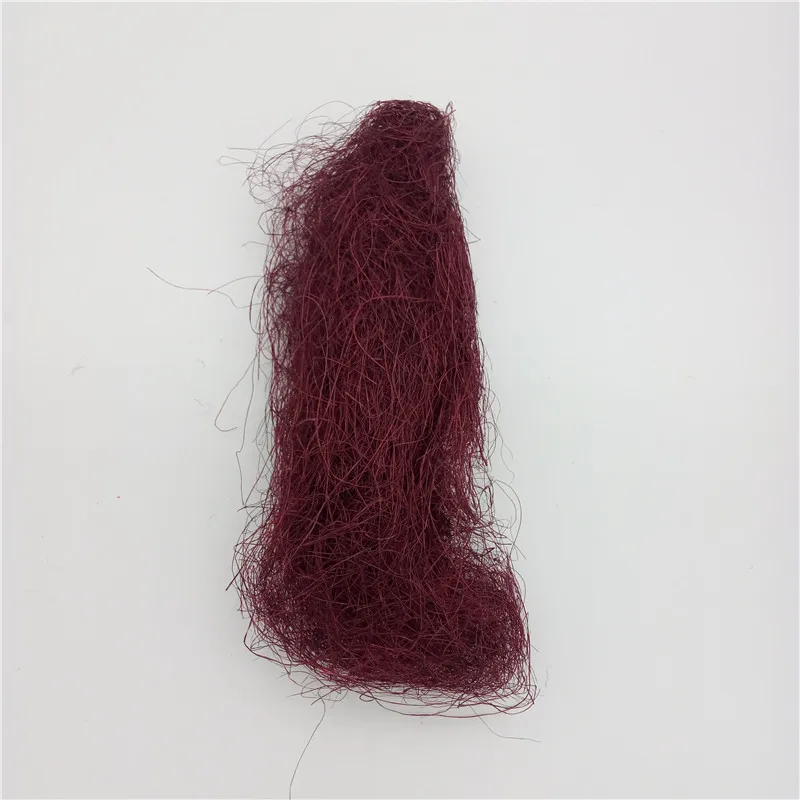 Wine Red 10 г сизаль природа сизаль деревенский рафия самодельный цветок поделка букет Подарочная коробка Pakage Подарочная обертка гнездо Искусство ремесло новогодний декор - Цвет: Wine Red