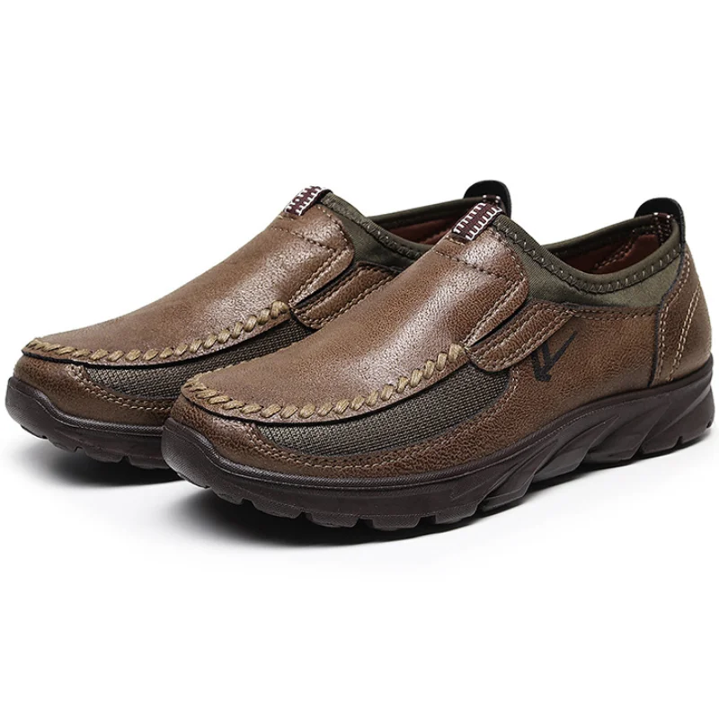 

Мужские деловые туфли из искусственной кожи, удобные мокасины без шнуровки, безопасная обувь для прогулок, мужская обувь