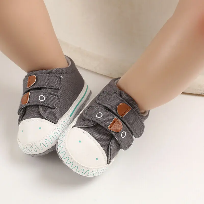 0-18M Baby Boy Girl Anti-slip Soft Sole Crib Shoes Newborn Sneakers Prewalkers | Мать и ребенок