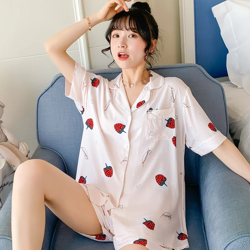 

Кардиган из искусственного шелка, пижама, женская летняя тонкая Милая Студенческая хлопковая шелковая Домашняя одежда, можно носить на ули...