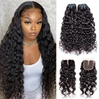 Волпряди Mshere с застежкой, влажные и волнистые вьющиеся пряди чки человеческих волос с застежкой, 30 дюймов, 3, 4 пряди застежкой