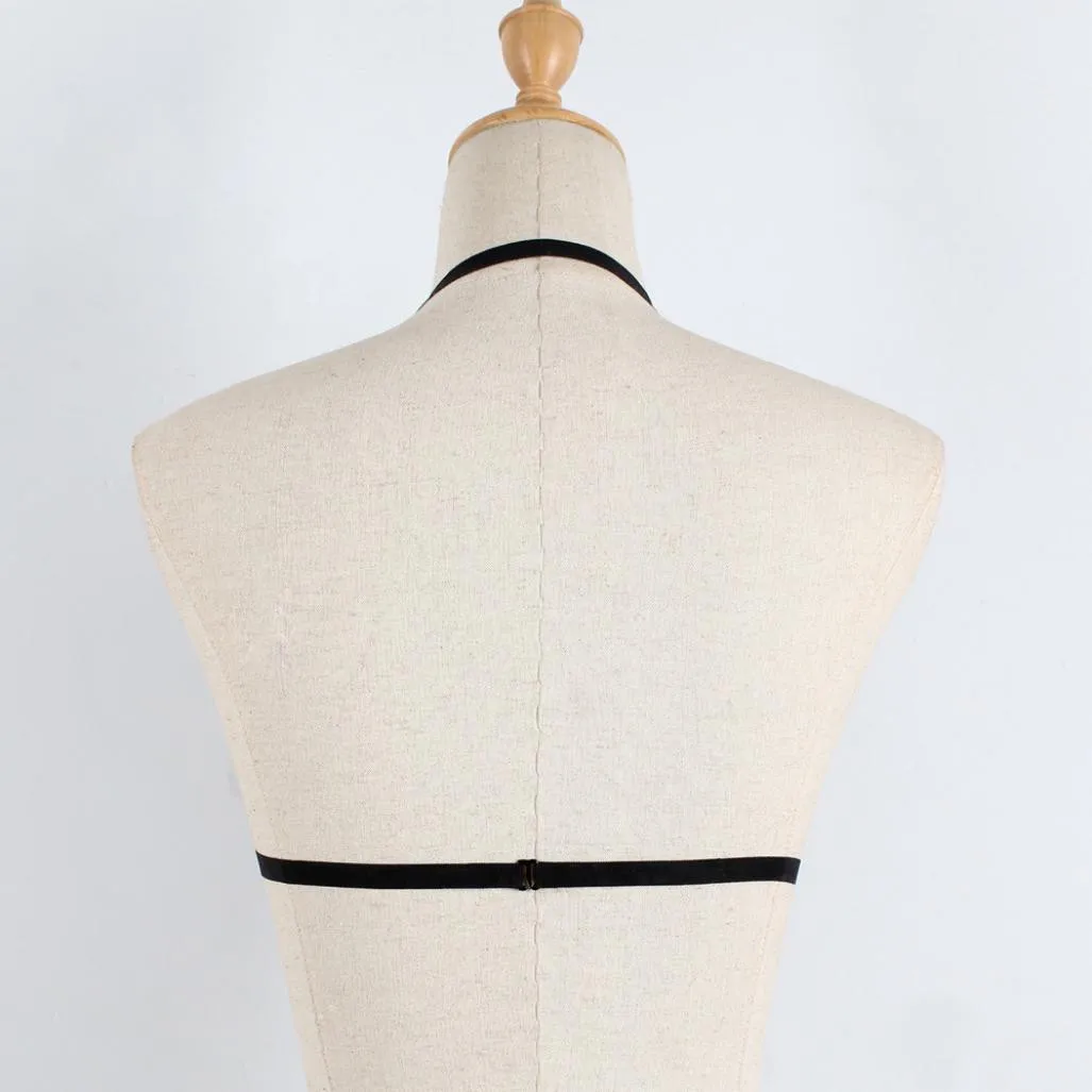 

Women's Body Bra Lace Harness Elastic Cage Bra Black Strappy Hollow Out Bralette Bustier Wire Bras Women Crop Top Underwear