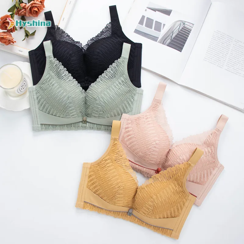 

New Style Sexy Lace Adjustable Bra with No Steel Ring and Side Breast, Breathable and Comfortable Bra