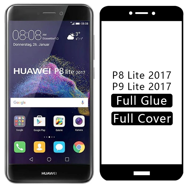 

case for huawei p8 p9 lite 2017 cover tempered glass screen protector on p 8 9 light p8lite p9lite 2017 protective phone coque
