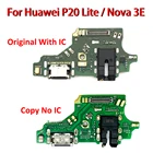 2 шт.лот, Новый зарядный USB-порт для Huawei P20 Lite  Nova 3E док-разъем гибкий ленточный кабель