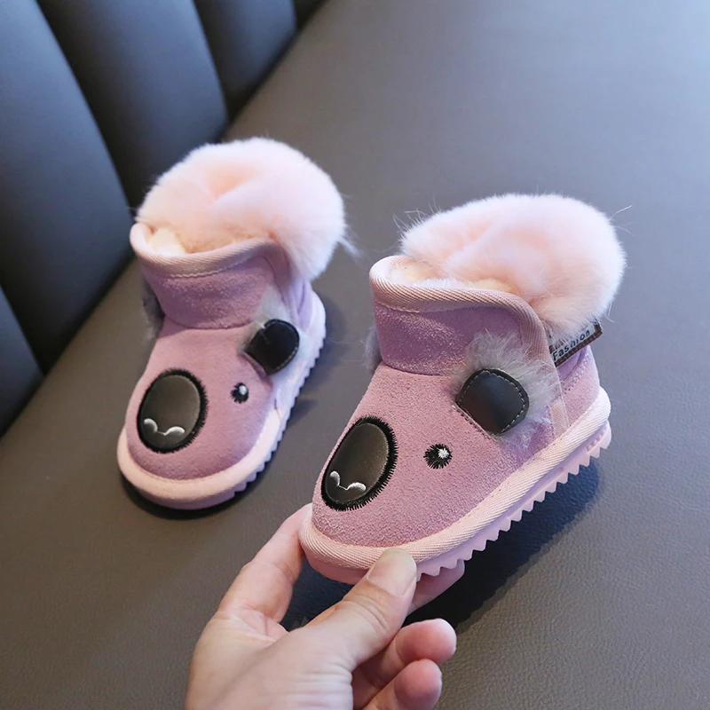 2019 г. Зимние детские зимние ботинки для малышей мальчиков и девочек нескользящая