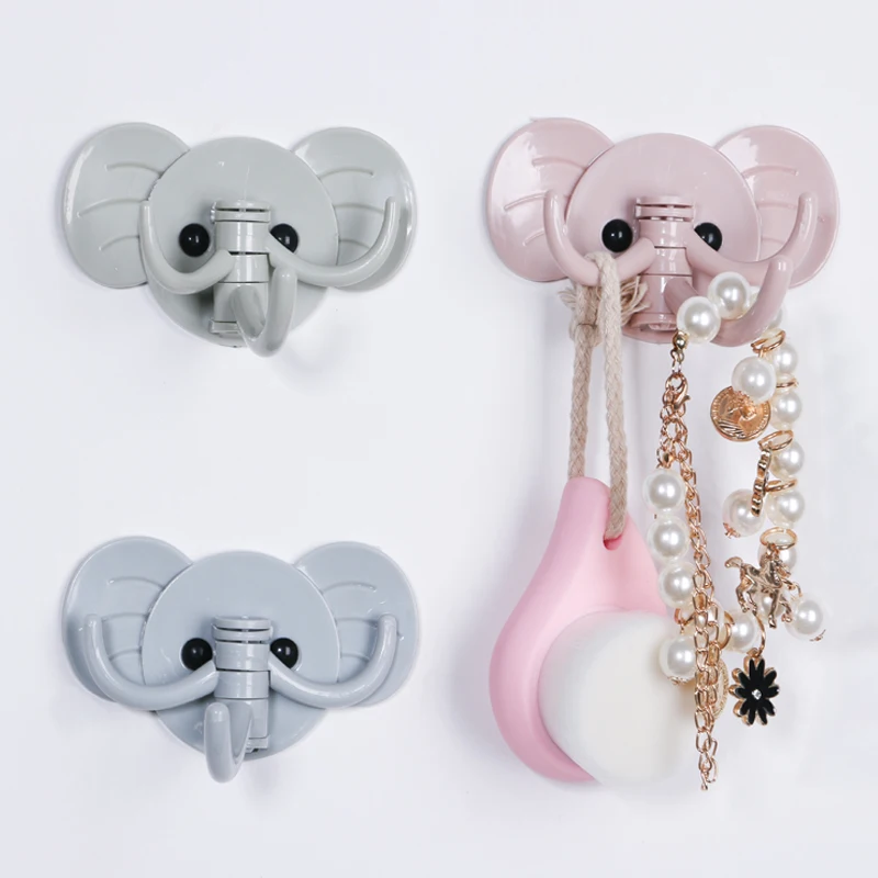 Креативный и милый крючок для стены со слоном без гвоздей задней двери крепкая