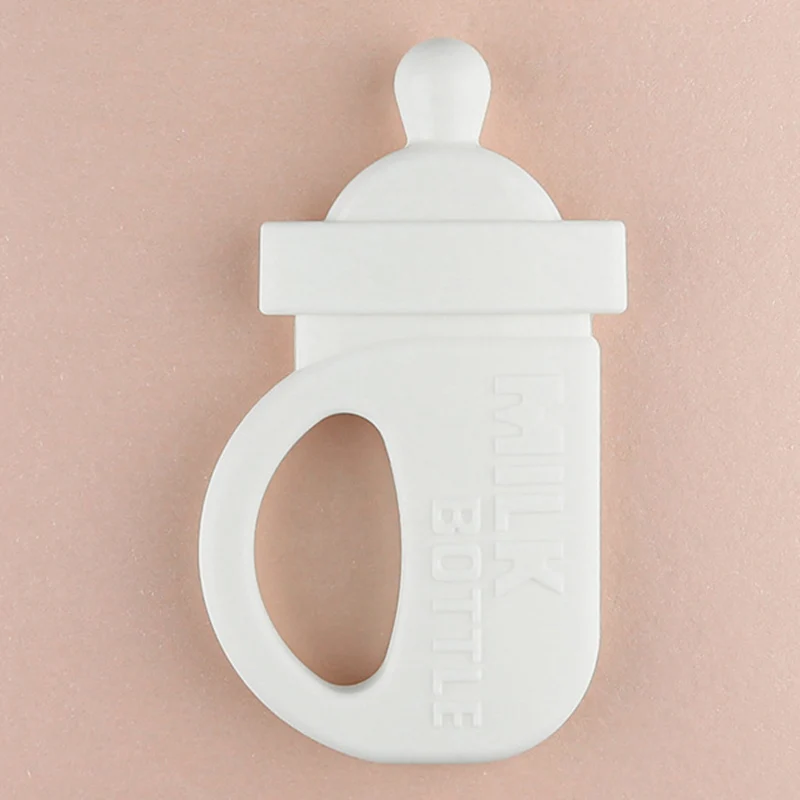 

Baby Teether Toy Food Grade Silicone Cartoon Shape Feeding Bottle Teething Chew