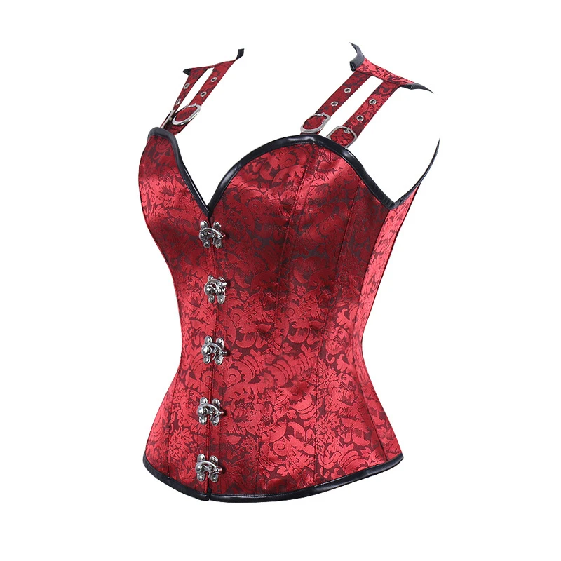 Бюстье лиф для женщин стимпанк корсет топы моделирования ремень со стальными