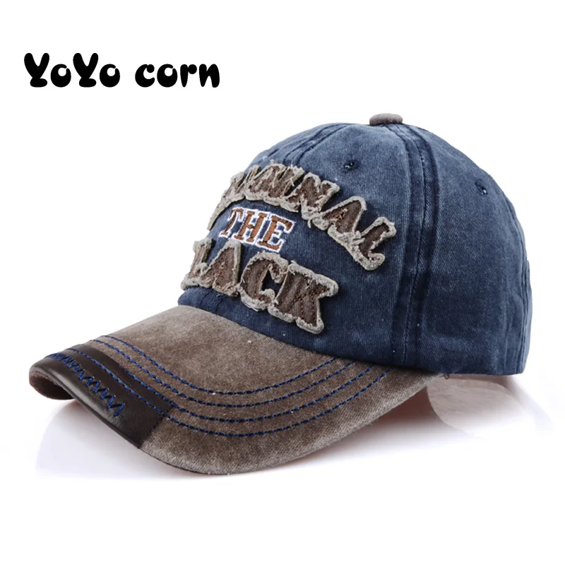 YOYOCORN, Хит, Ретро стиль, вареная бейсболка, облегающая Кепка, Снэпбэк Кепка для мужчин, женщин, Gorras, повседневная Кепка, с буквенным принтом, Черная кепка - Цвет: Gray blue
