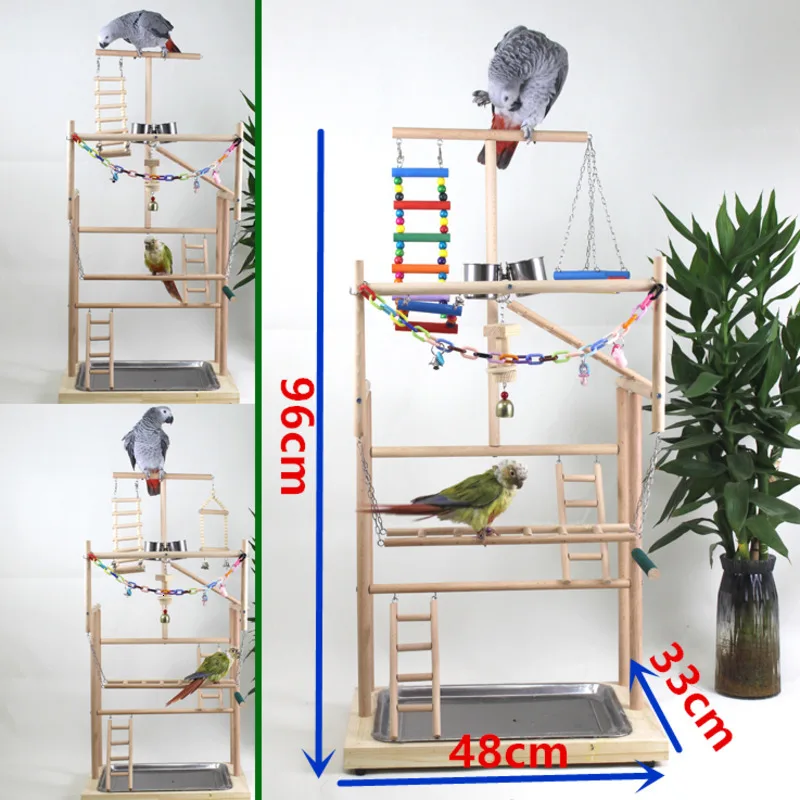 96*33*48 см Дерево попугай площадка птица Играть Стенд жердочка для птицы с качели