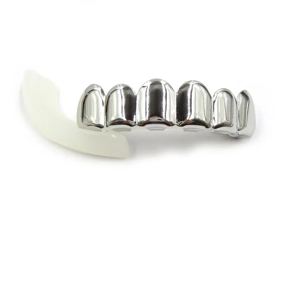 grillz teeth ICED OUT Hip Hop Tooth Cap Top & Bottom Grillz Teeth Mouth Vampire Fang Body Jewelry Cosplay | Украшения и