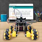 Многофункциональный Набор для автомобиля, модель 4WD, для CH340 UNO R3, ультразвуковой датчик, модуль отслеживания для Arduino с обучающим руководством, 2021 г.