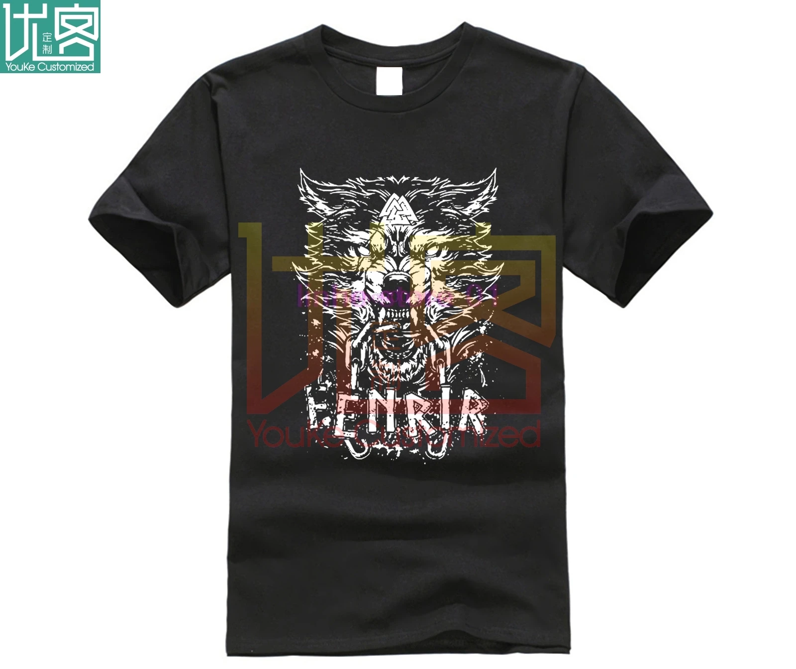Fenrir Wolf Odin скандинавские футболки с викингом 100% хлопок новые брендовые