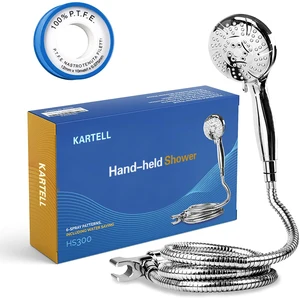 Kartell Hand-held showers  6 Mode Massage Shower Head with Hose High Pressure to Gentle Water Saving Mode Adjustabal