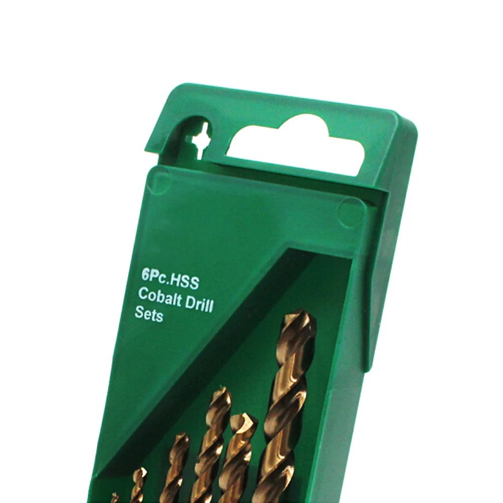 SATA Tool 6pcsTwist Drill HSS Co 5% cobalt drill bit steel alloys Straight Shank 52806 | Инструменты