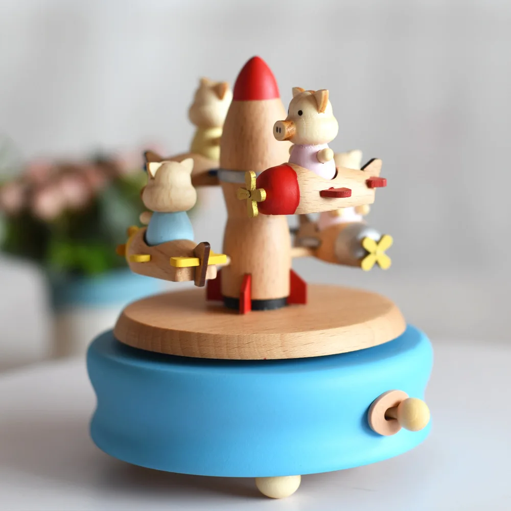 Восхитительная деревянная музыкальная шкатулка копилка рождественские подарки