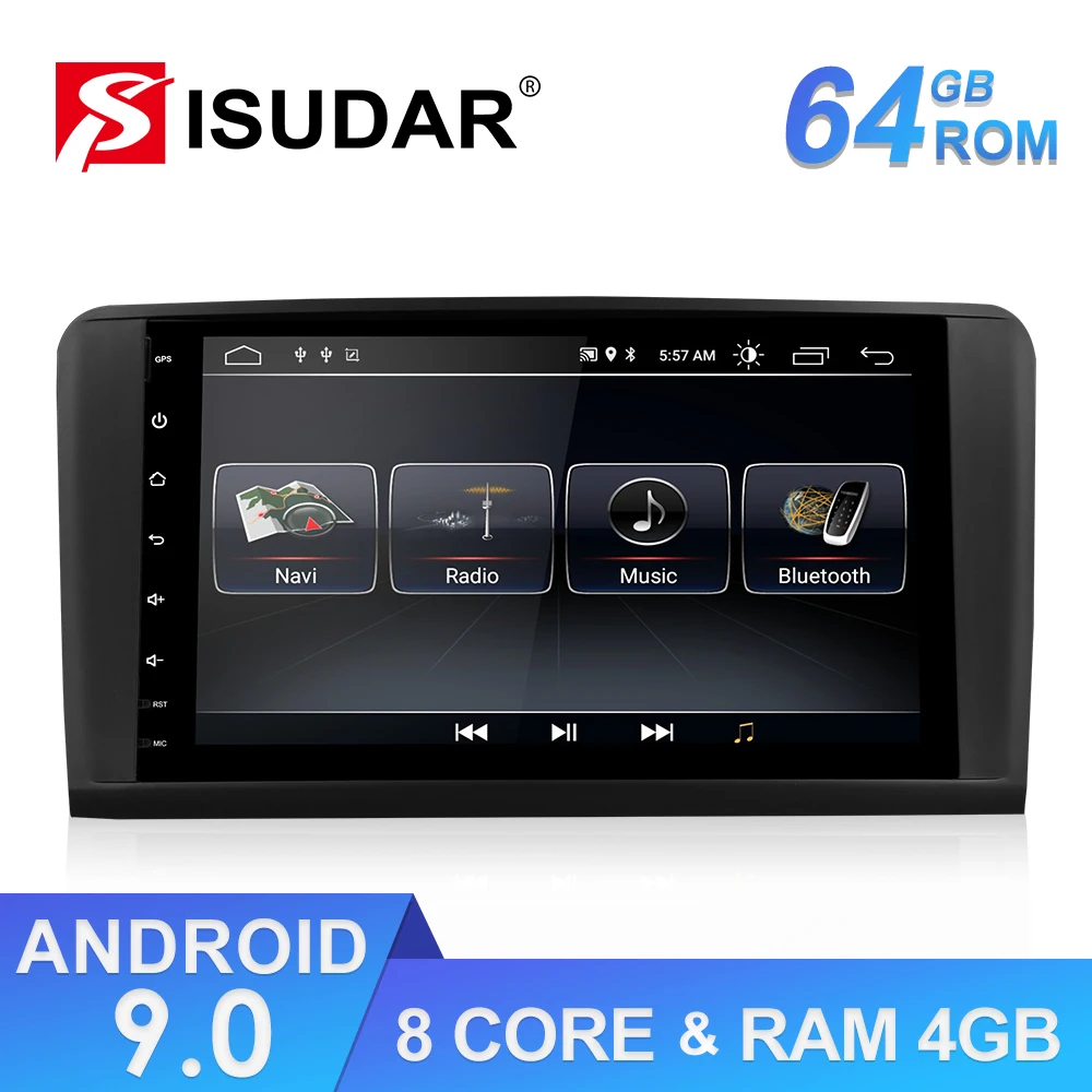 Isudar 1 Din Android авто радио для Mercedes/Benz/ML/GL Класс W164 ML350 ML500 GL320 Автомобильная