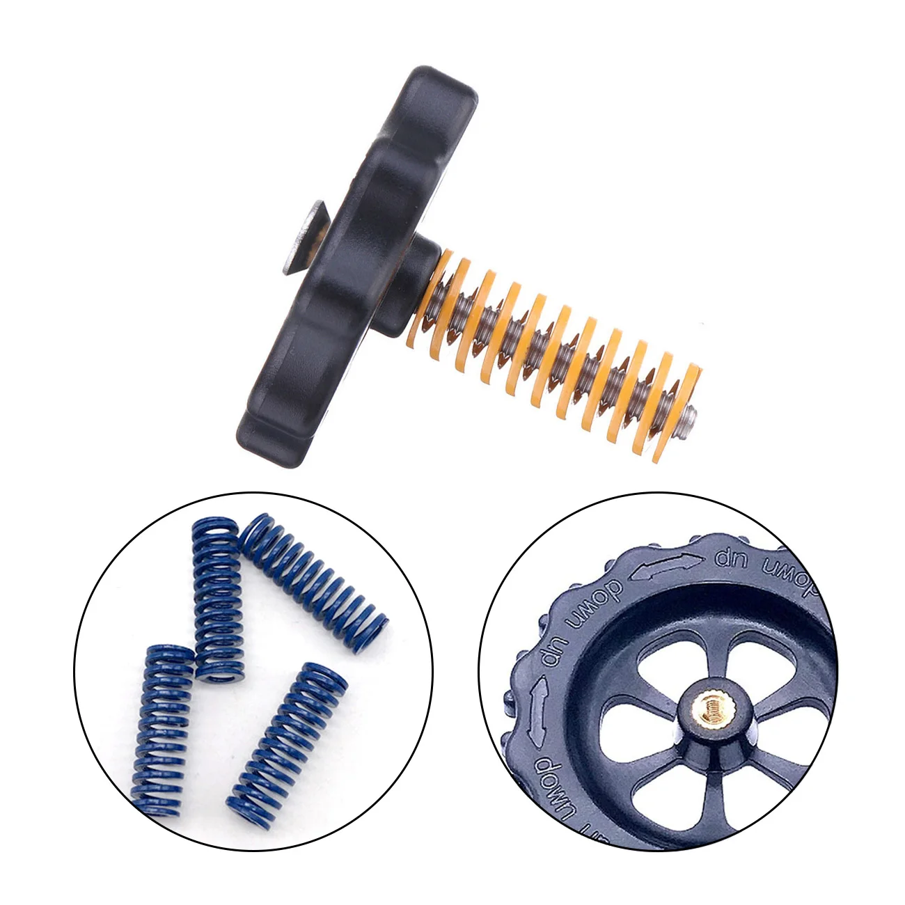 

M4 Screws Nuts Heat Bed Leveling Spring Knob Parts 3D Printers Print Platform Screw Calibration Accessories