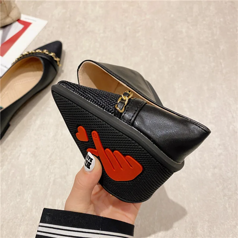 

Women's Shoes Casual Pointed Toe Women's Loafers Shoes Splicing Ladies Soft Bottom Boat Shoes Fashion Women Ballerine Flats