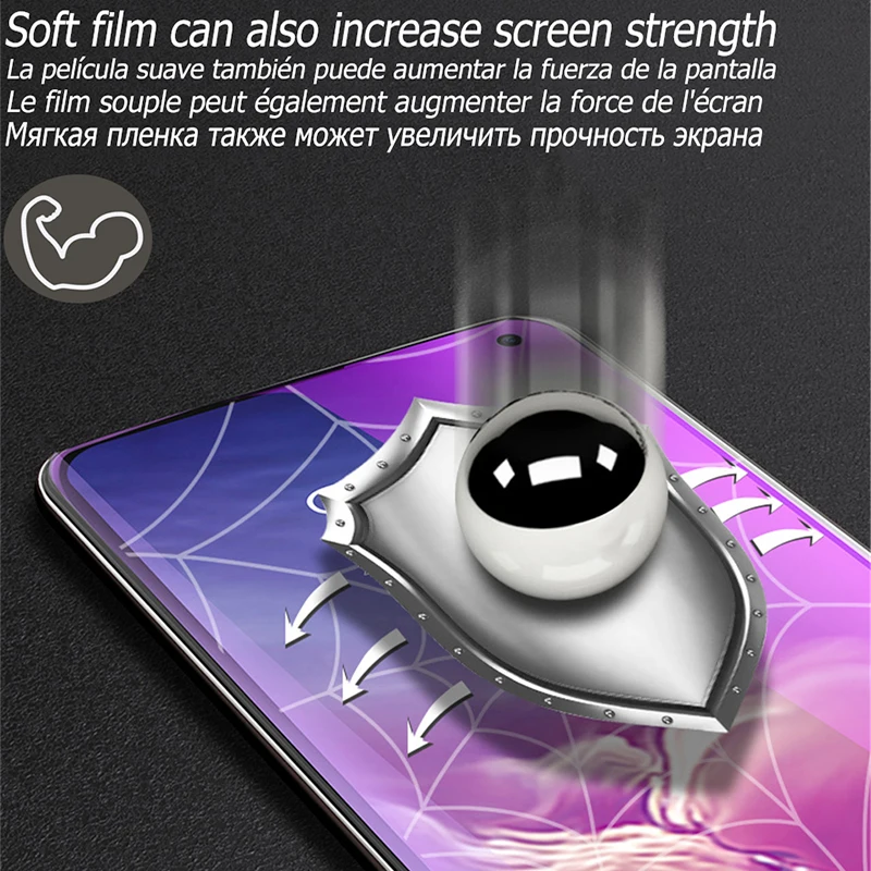 15D Гидрогелевая пленка полная для Samsung A50 A80 A60 Защита экрана Galaxy S10 S9 Plus Note 10 Pro 9 8 S7