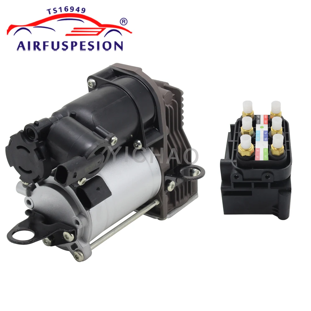 

Air Suspension Compressor +Valve Block For Mercedes W221 W216 CL S Class Airmatic Pump Supply 2213201704 2213201604 2513200058