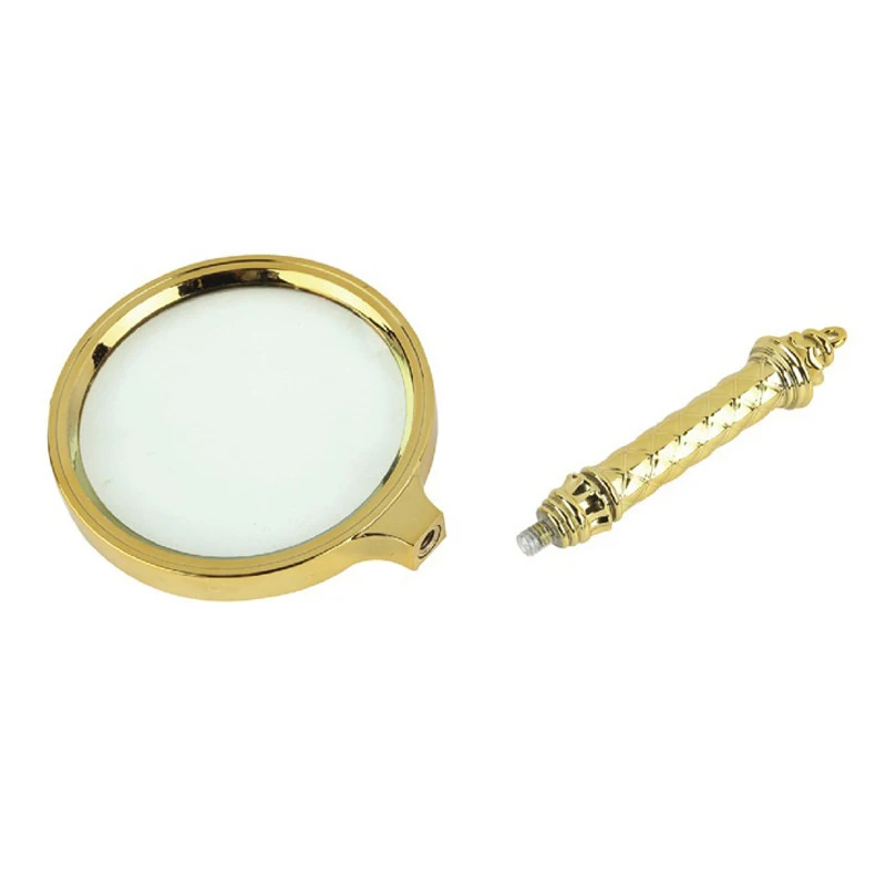 60/70/80/90mm HD Gold-plated Vintage Flower Handle Magnifier Glasses Handheld Reading Eye Loupe Glass Jewelry | Инструменты