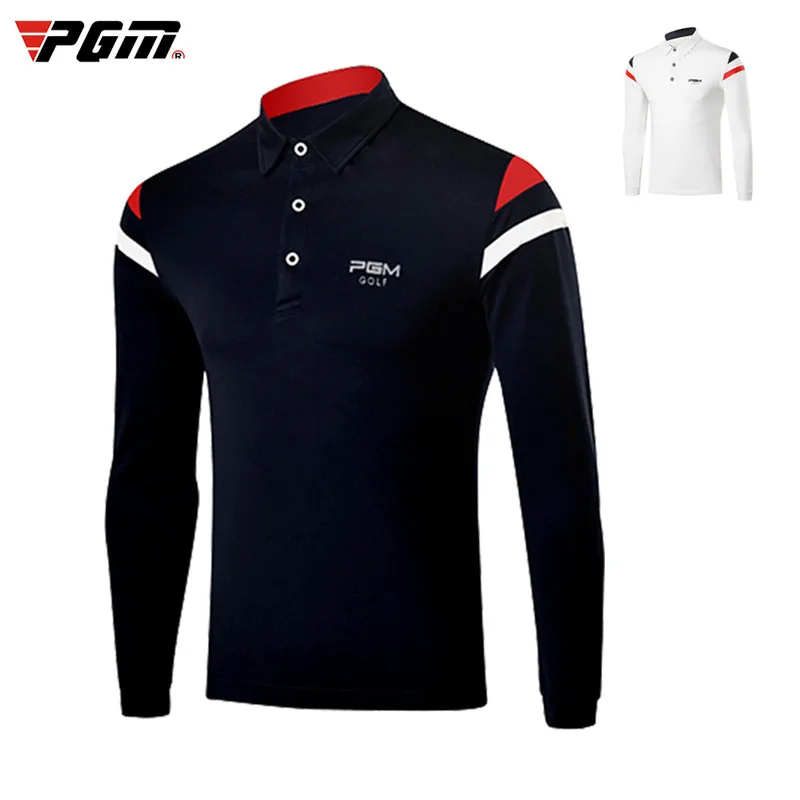 

Рубашка PGM Мужская для гольфа, плотная футболка с длинным рукавом, Быстросохнущий эластичный Топ, весна-осень