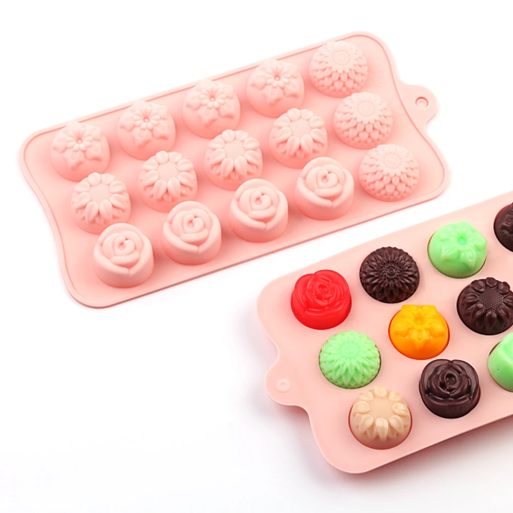 

Silicone Chocolate Molds Pentagram Cake Mold Bar Block Ice club Silicone Cake Candy Molds Cake Tool 3D Flower Baking molds DIY
