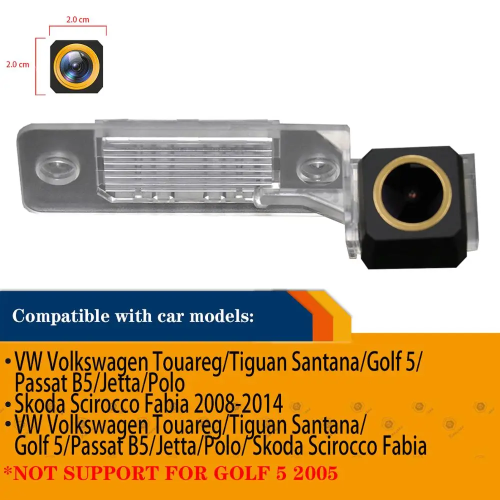 HD 1280x720p Золотая камера заднего вида для VW Volkswagen Touareg/Tiguan Santana/Golf 5/Passat B5/Jetta/Polo/Skoda
