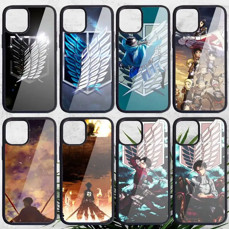 

Anime Attack On Titan Phone Case PC for iPhone 11 12 pro XS MAX 8 7 6 6S Plus X 5S SE 2020 XR