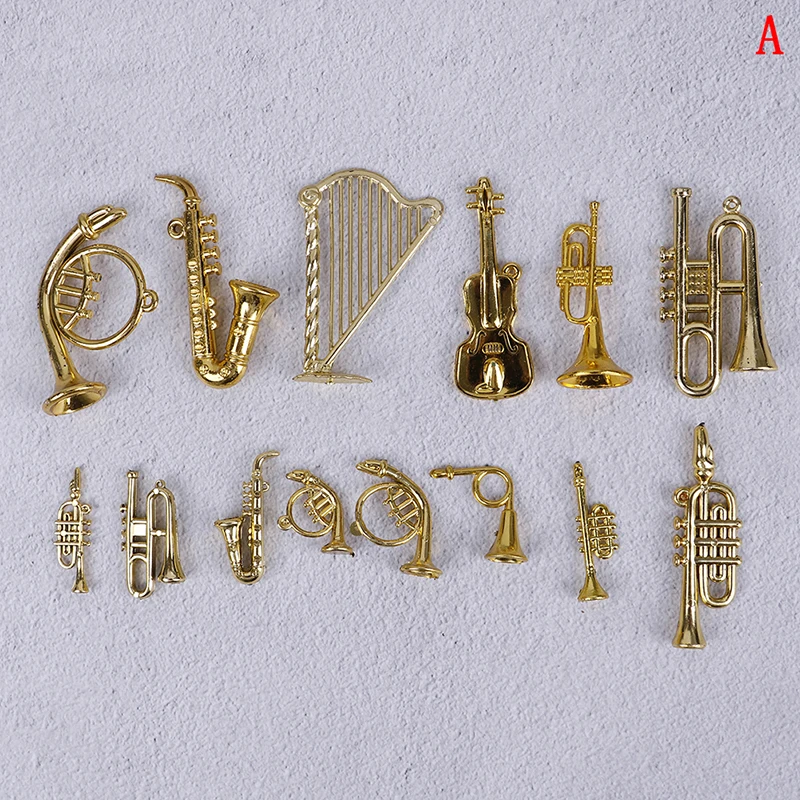 

Mini Plastic Instrument Good Gift For Gold Christmas Tree Hanging Xmas Musical Decor